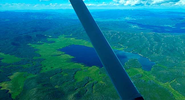 Montana Lake View From Airplane